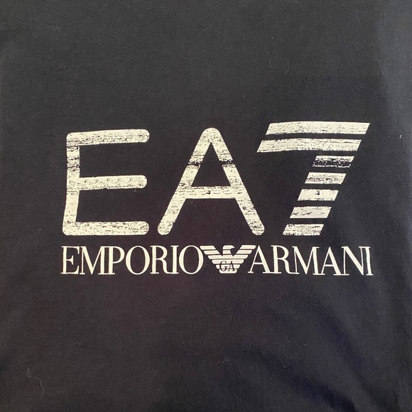 EMPORIO ARMANI EA7 Men’s Black Long Sleeve T Shirt SzS - Picture 2 of 9